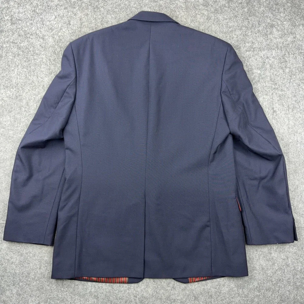 VTG Alexandre London Blazer Mens 42R Navy Blue Gold Button Wool Sport Coat UK